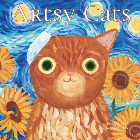 2026 ARTSY CATS 12X12 WALL CALENDAR